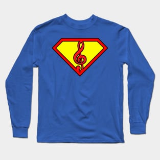 Super clef musician logo Long Sleeve T-Shirt